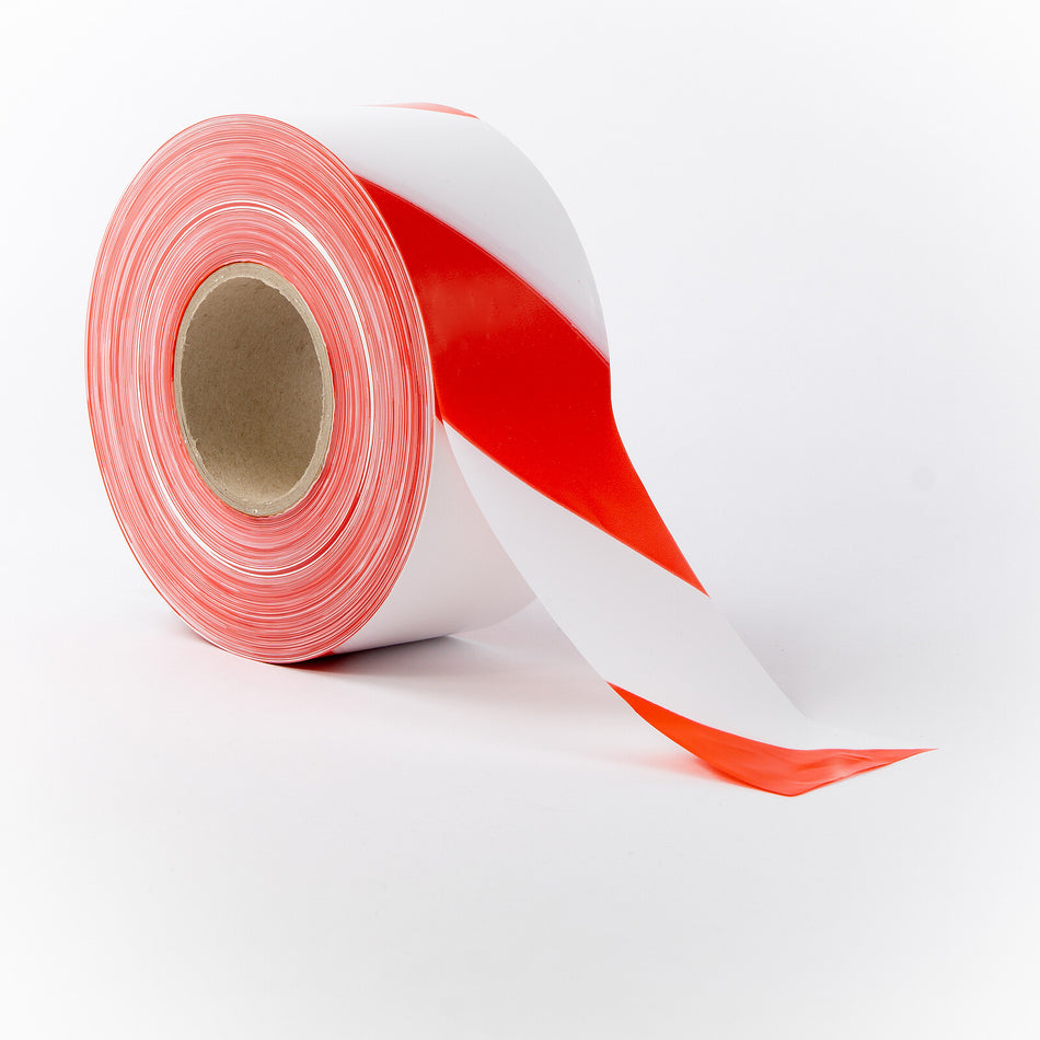 Ruban de signalisation – Premium “Güte” – 500m x 80mm – Rouge/Blanc