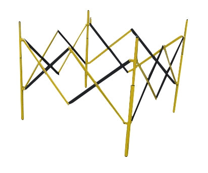 Barrière utilitaire/accès souterrain pliable en acier (1,3x1,3m)