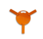 Base en acier avec 3 pieds et verrou de sécurité