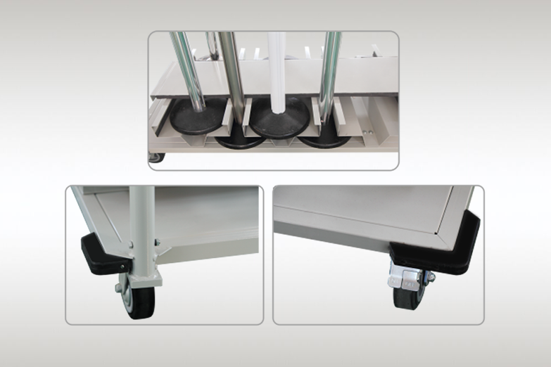 Chariot de rangement vertical à 12 poteaux