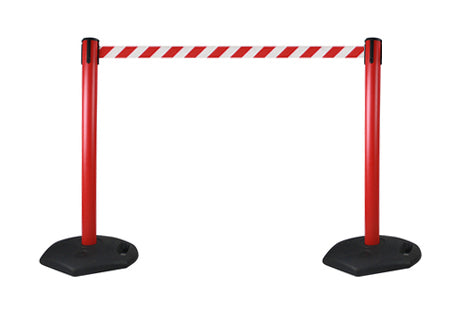 Ensemble de Barrière à Sangle Flexibarrier -Signal de Base- Comprenant une Sangle Rétractable de 3m