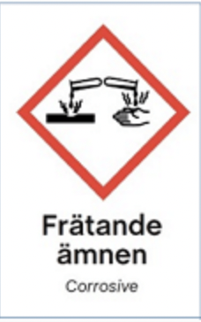 Panneau d'avertissement - Substances corrosives