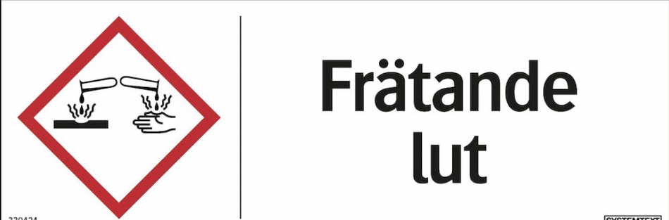 Panneau d'avertissement - Lessive corrosive