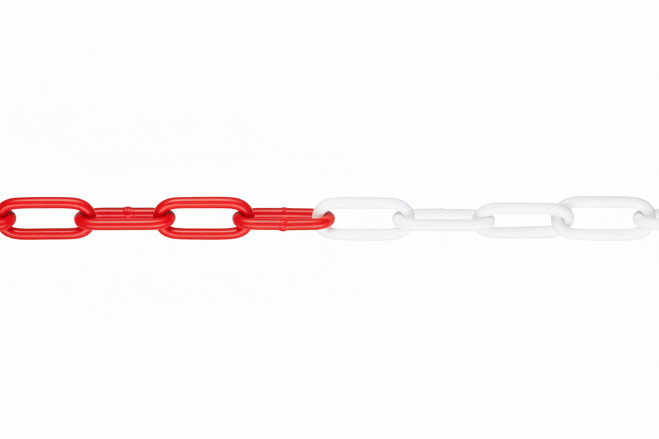 Chaîne de barrière en acier, galvanisée (15m, diverses couleurs)