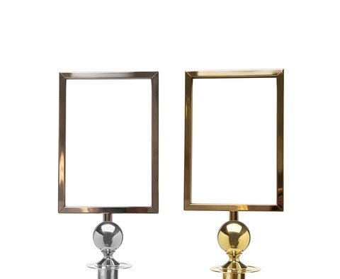 Porte-signe -Boule en haut- pour poteaux et cordons Flexibarrier