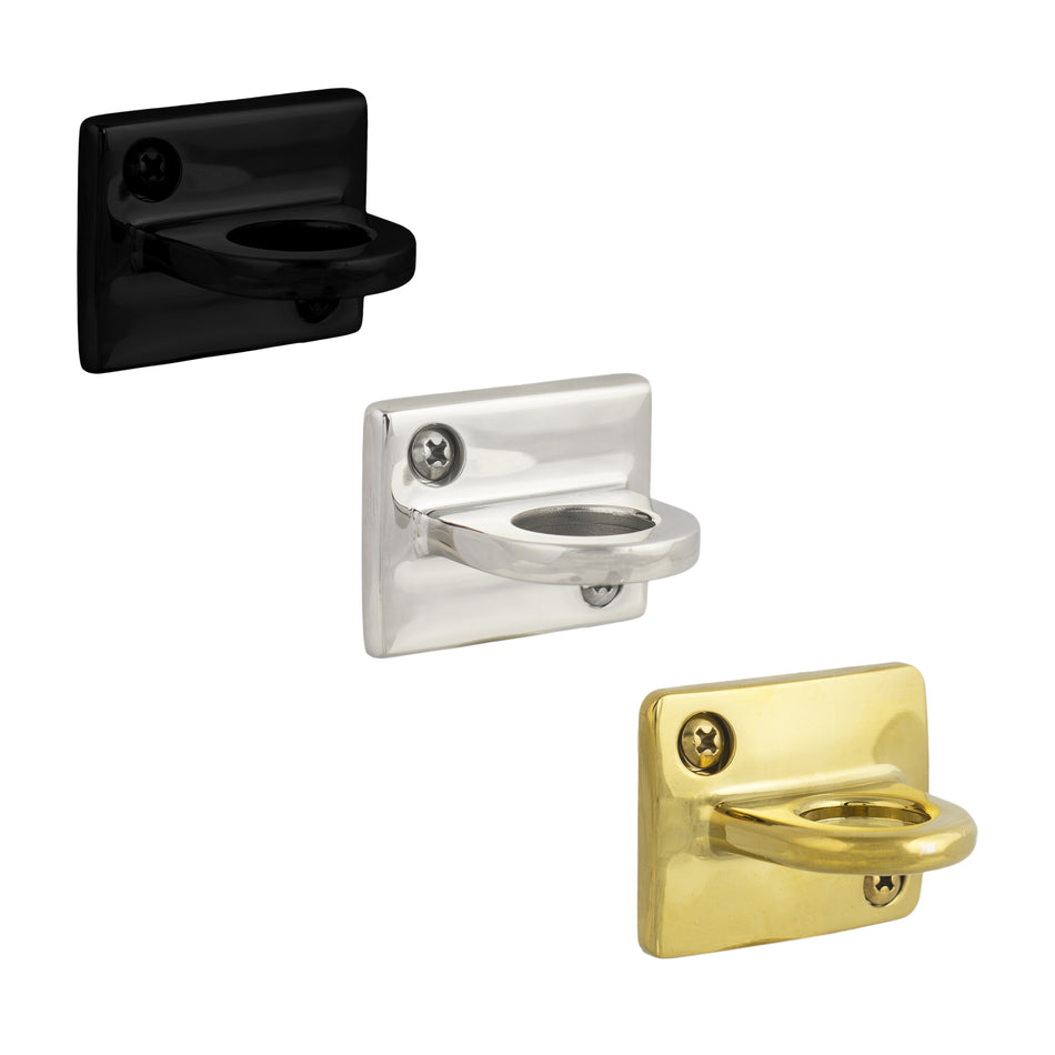 Plaque murale pour cordes de barrière avec extrémité à crochet