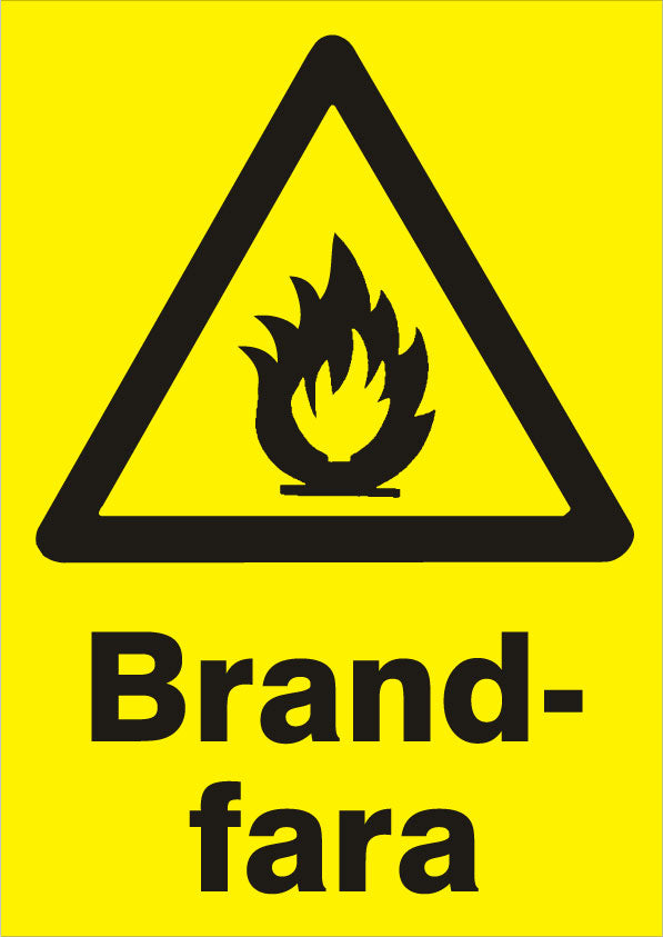 Panneau d'avertissement. Risque d'incendie