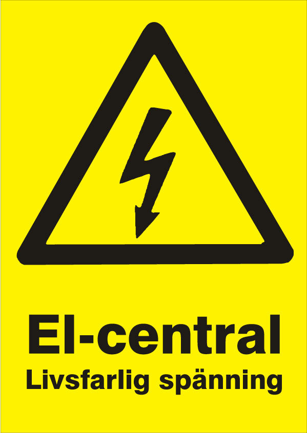 Panneau d'avertissement. Centrale électrique