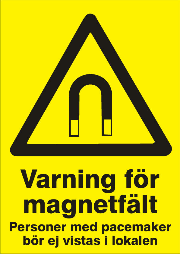 Panneau d'avertissement - Attention champ magnétique