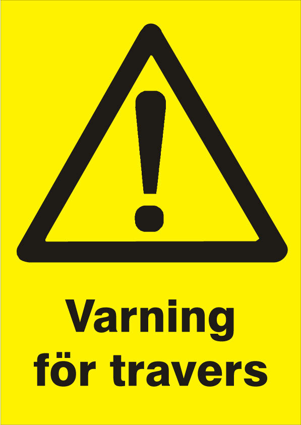 Panneau d'avertissement - Attention à la traverse