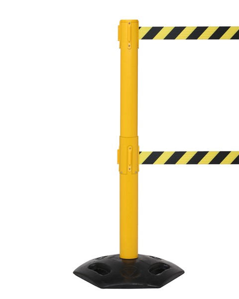 FlexiBarrier Poteau à Sangle -Extérieur Double- (2x3,4m sangle)