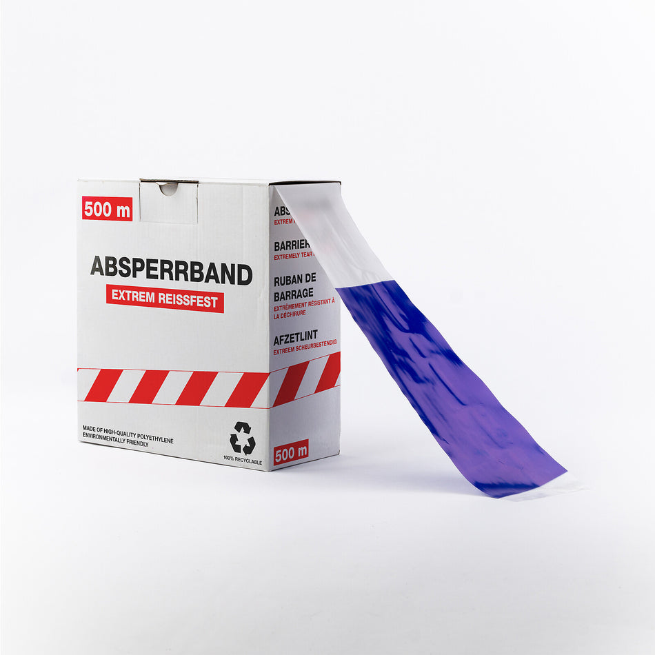 Ruban de signalisation – Extrêmement résistant à la déchirure – 500m x 80mm (Impression recto-verso)